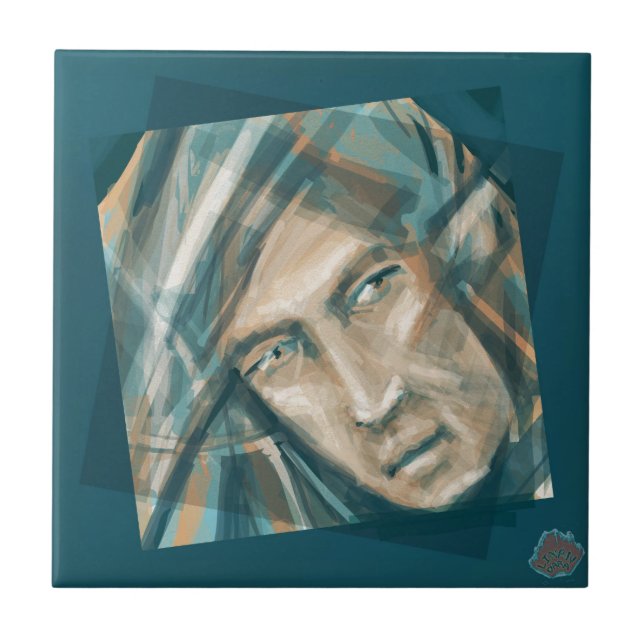 En Fiant Grönt Elf Kakelplatta (Framsidan)