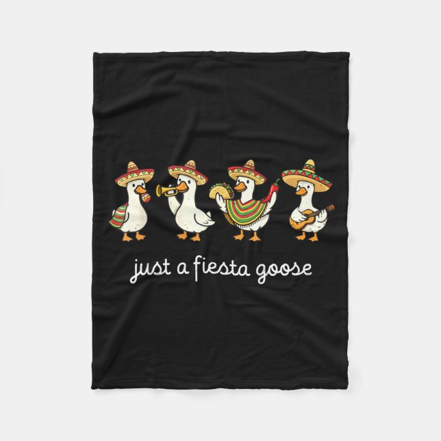 En fiesta gås cinco de mayo rolig mexikansk fiesta fleecefilt (Framsidan)