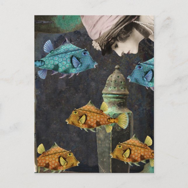 En fiktiv havsvik under Äventyr Vykort (Framsida)