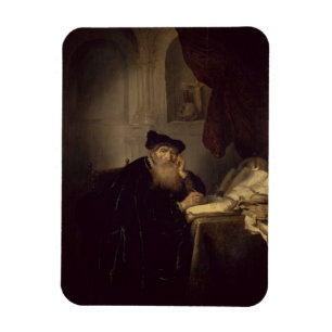 En filosof, 1635 (olja på panel) magnet