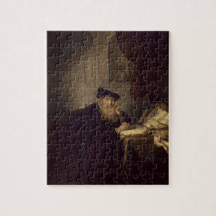 En filosof, 1635 (olja på panel) pussel