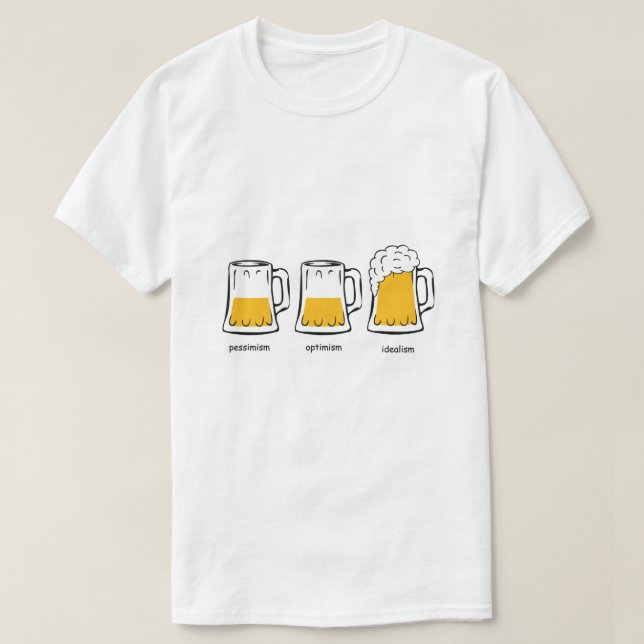 En filosofisk syn på öl t-shirt (Design framsida)