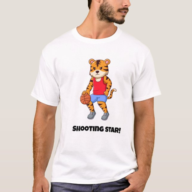 En fin Cat-Basketball-stjärna! T Shirt (Framsida)