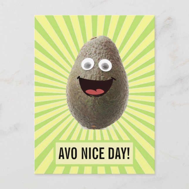 En fin dag för Avocado Vykort (Framsida)