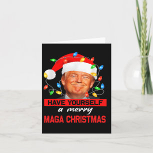 En fin tomtrump har en Merry Mega Chris Kort