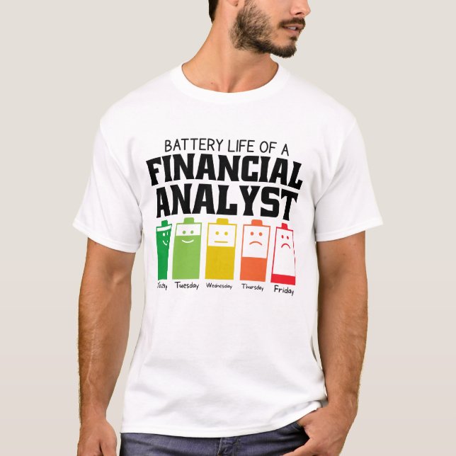 En finansanalytikers batterilivslängd t shirt (Framsida)