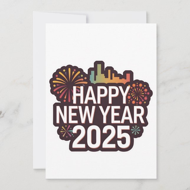 En fingervisning om Festivity: New Year 2025 Helgd Julkort (Framsida)