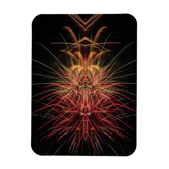 En Fireworks-Visning på natten Magnet (Vertikal)