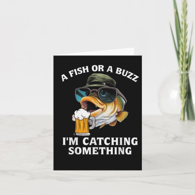 En fisk eller en Buzz Im som fångar sotning Kort (Framsida)