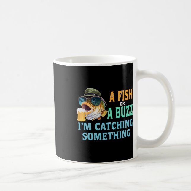 En fisk eller en Buzz som jag fångar nåt som fiska Kaffemugg (Höger)
