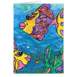 En fisk för fisk två hälsningskort