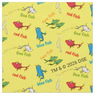 En fisk två fiskar gul mönster tyg