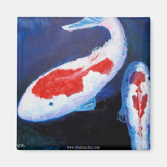 En fisk, två fiskmagneter magnet (Framsidan)