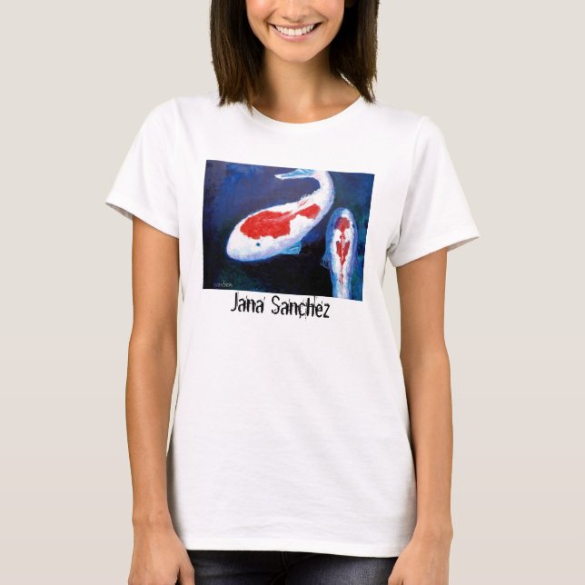 En fisk, två fisktröja t shirt (Framsida)