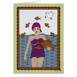 En fisk ut ur Vatten_A_Greeting Card Hälsningskort