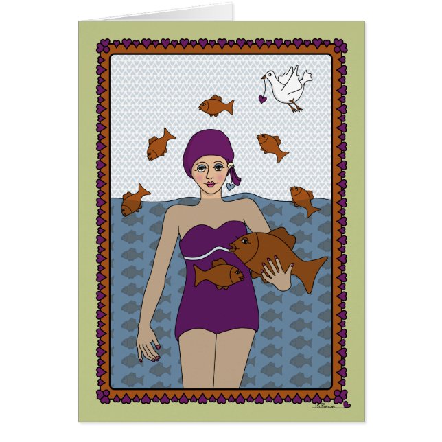 En fisk ut ur Vatten_A_Greeting Card Hälsningskort (Framsidan)