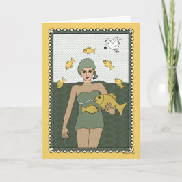 En fisk ut ur Vatten_C_Greeting Card Kort