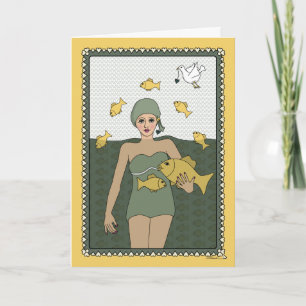 En fisk ut ur Vatten_C_Greeting Card Kort