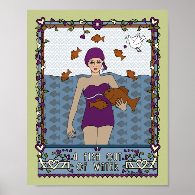 En fisk utanför Vatten_A_8x10 Poster (Framsidan)