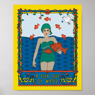 En fisk utanför Vatten_B_8x10 Poster