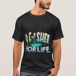 En Fiskare För Livet Design - Unika Fiskegåvaidéer T Shirt