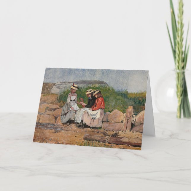 En fiskares dotter | Winslow Homer Kort (Framsida)