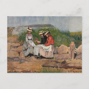En fiskares dotter   Winslow Homer Vykort