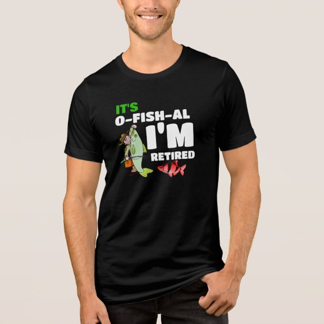 En fiskares humoristiska pension t shirt (Framsida)