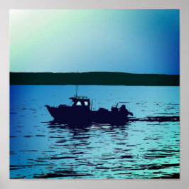 En fiskebåt på Puget Ljud Poster