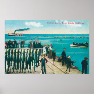 En fiskeplats med ett enormt fångar poster
