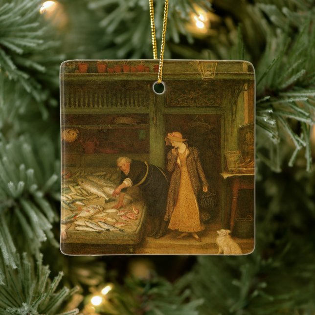 En fiskhandlares butik av Frederick Walker Julgransprydnad Keramik (Träd)