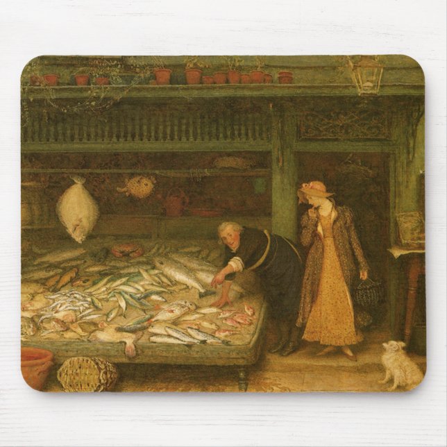 En fiskhandlares butik av Frederick Walker Musmatta (Framsidan)