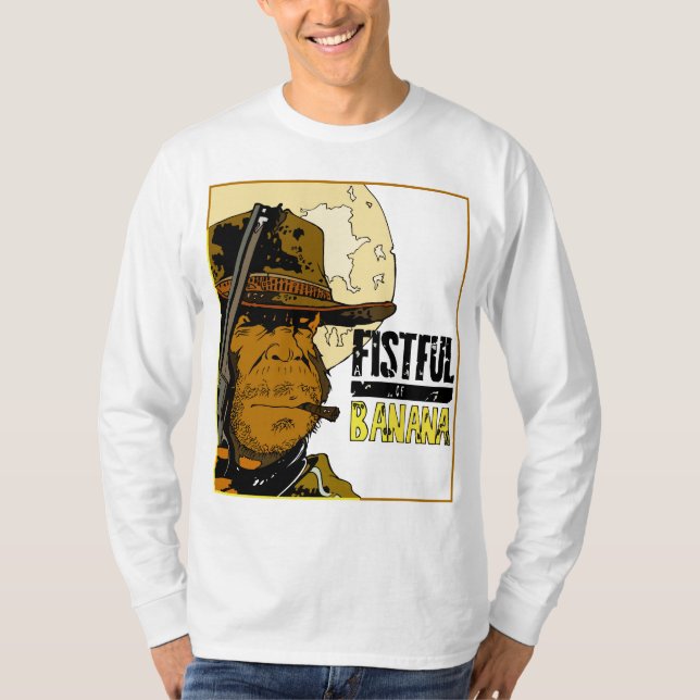 En Fistful av bananer - härma Clint (colorien) Tee Shirt (Framsida)