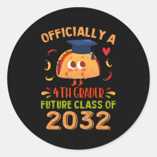 En fjärde klassens framtida klass 2032 års Taco fö Runt Klistermärke