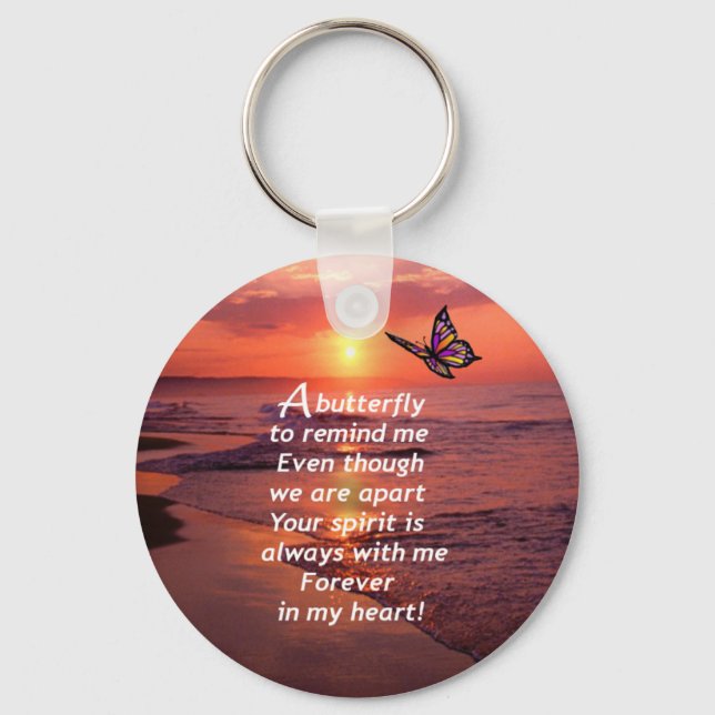 En fjäril för att påminna mig nyckelring (Framsida)