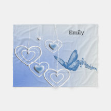 En fjäril och hjärtan