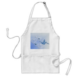 En fjäril och hjärtan förkläde