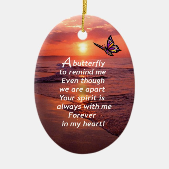 En fjäril som påminner mig julgransprydnad keramik (Framsidan)