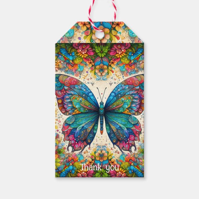 En fjärils regnbåge Ballet Presentetikett (Framsidan)