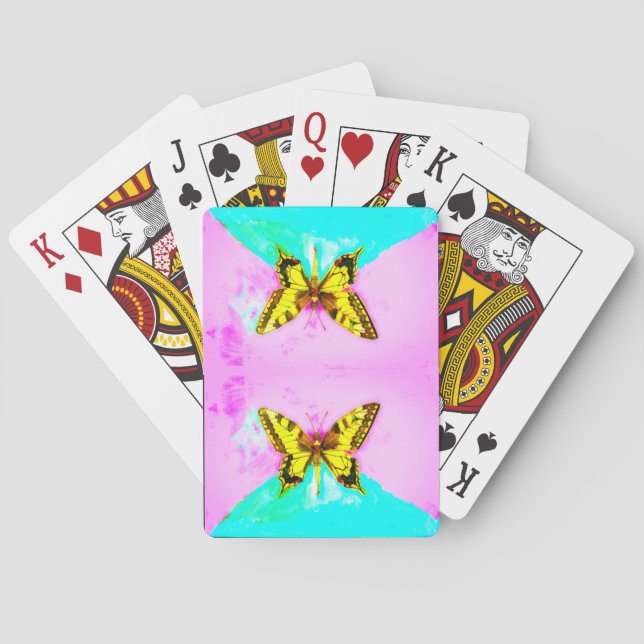 En fjärosflicka casinokort (Baksidan)