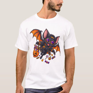 En fladdermus i en mössa och en bomberjacka. t shirt