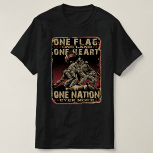 en flagga ett land ett hjärta en nation veteran d t shirt
