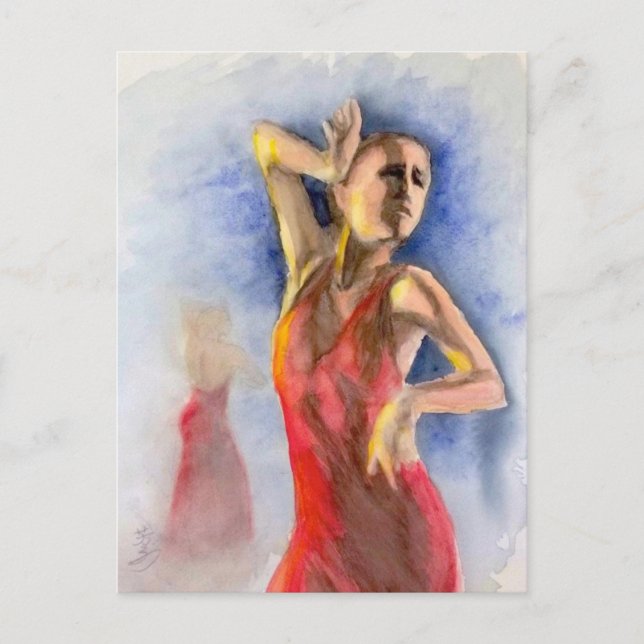 EN FLAMENCO DANCER 2 VYKORT (Framsida)