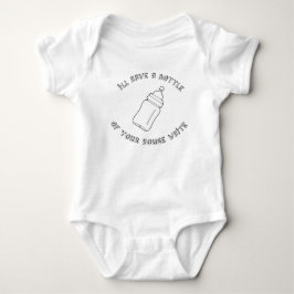En flaska av din husvit - rolig bebisdesign t-shirt