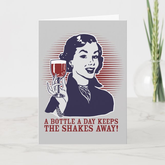 En flaska ett dagPersonalizable kort (Framsida)