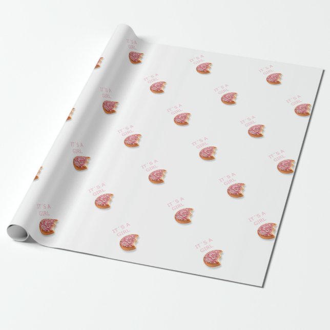 en flicka är född presentpapper (Utrullad)