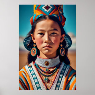En flicka från Mongol China Poster
