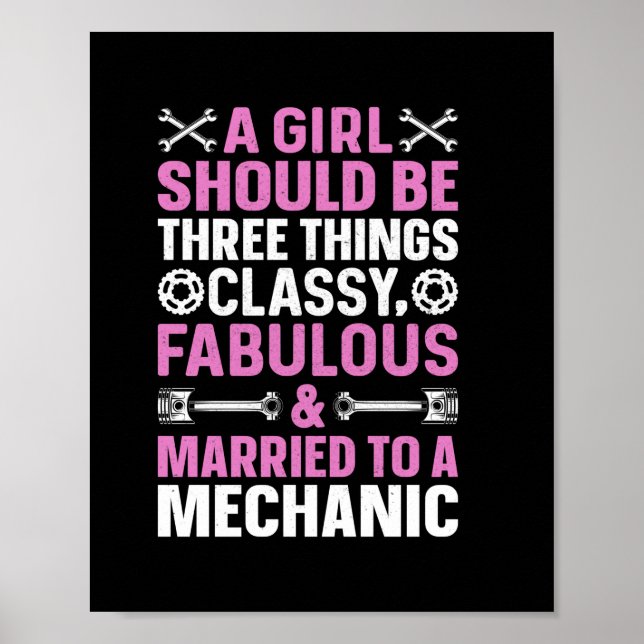 En flicka gift med en mekaniker poster (Framsidan)
