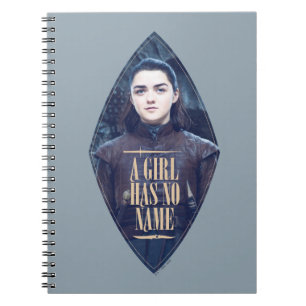 "En flicka har ingen Namn" Arya Stark Graphic Anteckningsbok