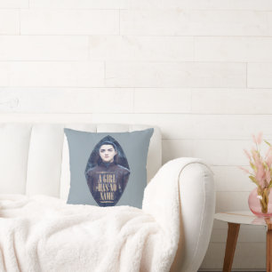 "En flicka har ingen Namn" Arya Stark Graphic Kudde